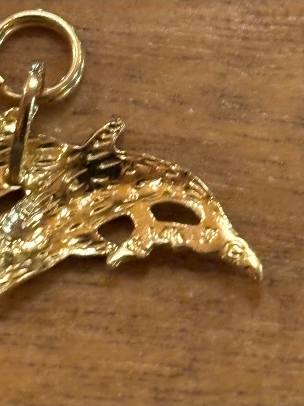14k Solid Gold Dolphin Charm Pendant - Picture 3 of 6